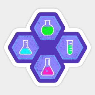 Chemistry Lab Flasks Sticker